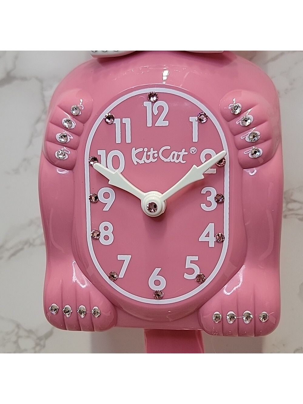 Jeweled Strawberry Ice Pink Kit-Cat Klock clock SUPER RARE - Picture 3 of 10
